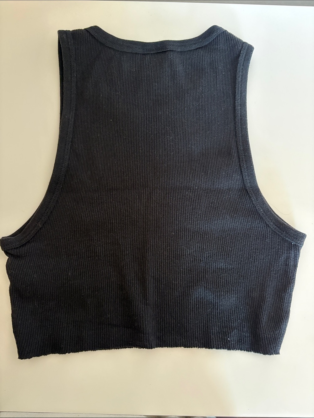 TNA Black Ribbed Cropped Tank - Picture 4 of 4